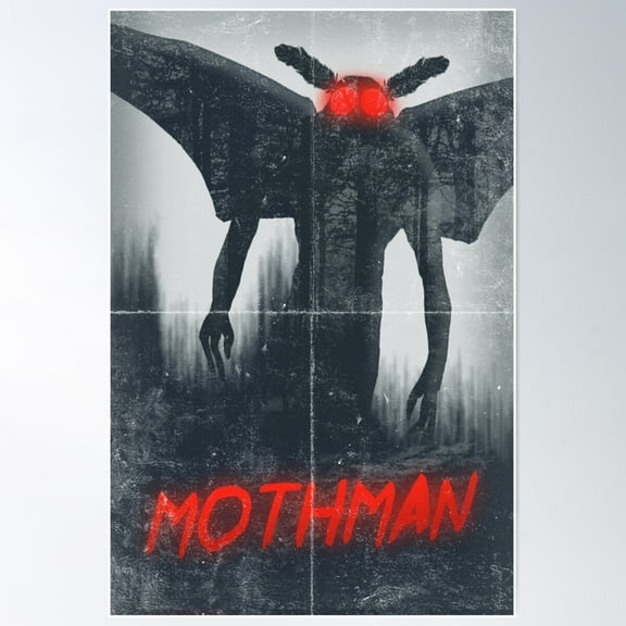 Mothman Cryptid Horror Movie Poster Poster Wall Art, Modern Wall Decor For Living Room Bedroom, 16x24 UNFRAMED