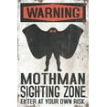thumbnail image 1 of Mothman, Cryptid, Mothman Sighting Zone, Enter At Your Own Risk (12x18 Wall Art Poster, Room Decor), 1 of 3