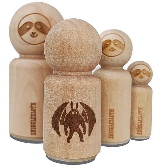 Mothman Cryptozoology Monster Rubber Stamp for Scrapbooking Crafting Stamping - Mini 1/2 Inch