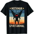 thumbnail image 1 of Mothman Is My Spirit Animal! Retro Mothman Quote Cryptid T-Shirt, 1 of 5