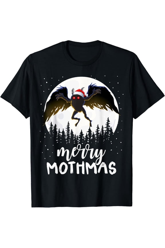 Mothman Merry Mothmas Folklore Cryptid T-Shirt All Size S-5Xl