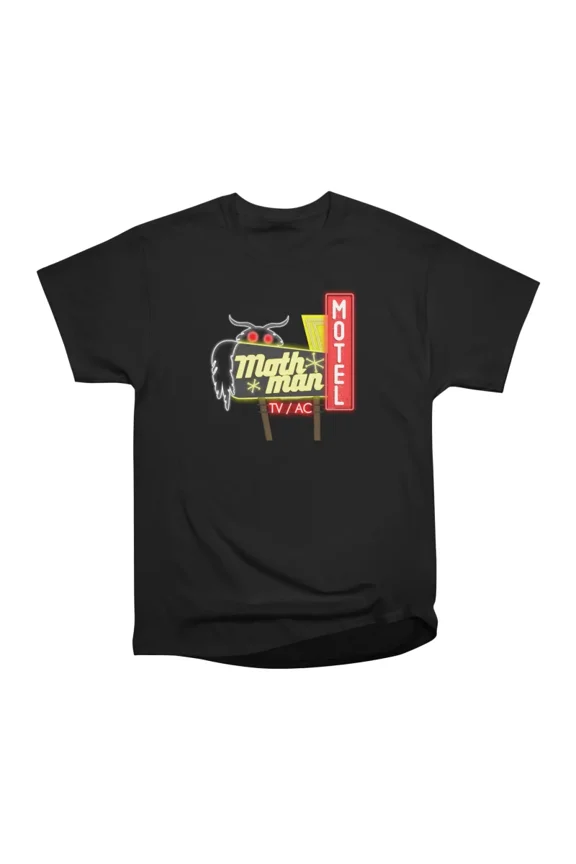 Mothman Motel Cryptid Neon Signs T-Shirt Tee Gift For Him Merch For Her Apparel For Friend
