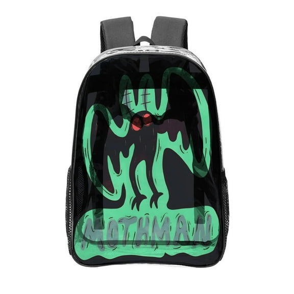Mothman Pattern Transparent Backpack Lightweight And fashionable Showcasing Personality And Leading The Trend