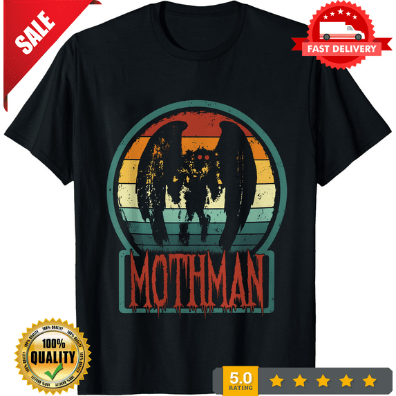 Mothman T Shirt Moth man Mothman Shirt Cryptid Shirt Mothman Tshirt F, NEW INSTOCK-TH70737