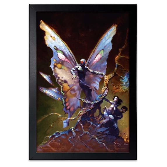 Mini Frame Printable Mothman - by Frank Frazetta - Fantasy Mini Poster - 11