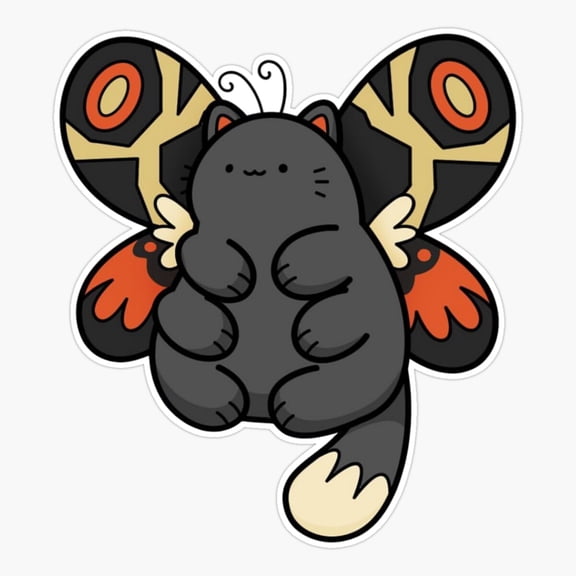 Mothra Cat Er, Phone Decal Water Bottle Stickers Car Decals, Funny Birthday Gift