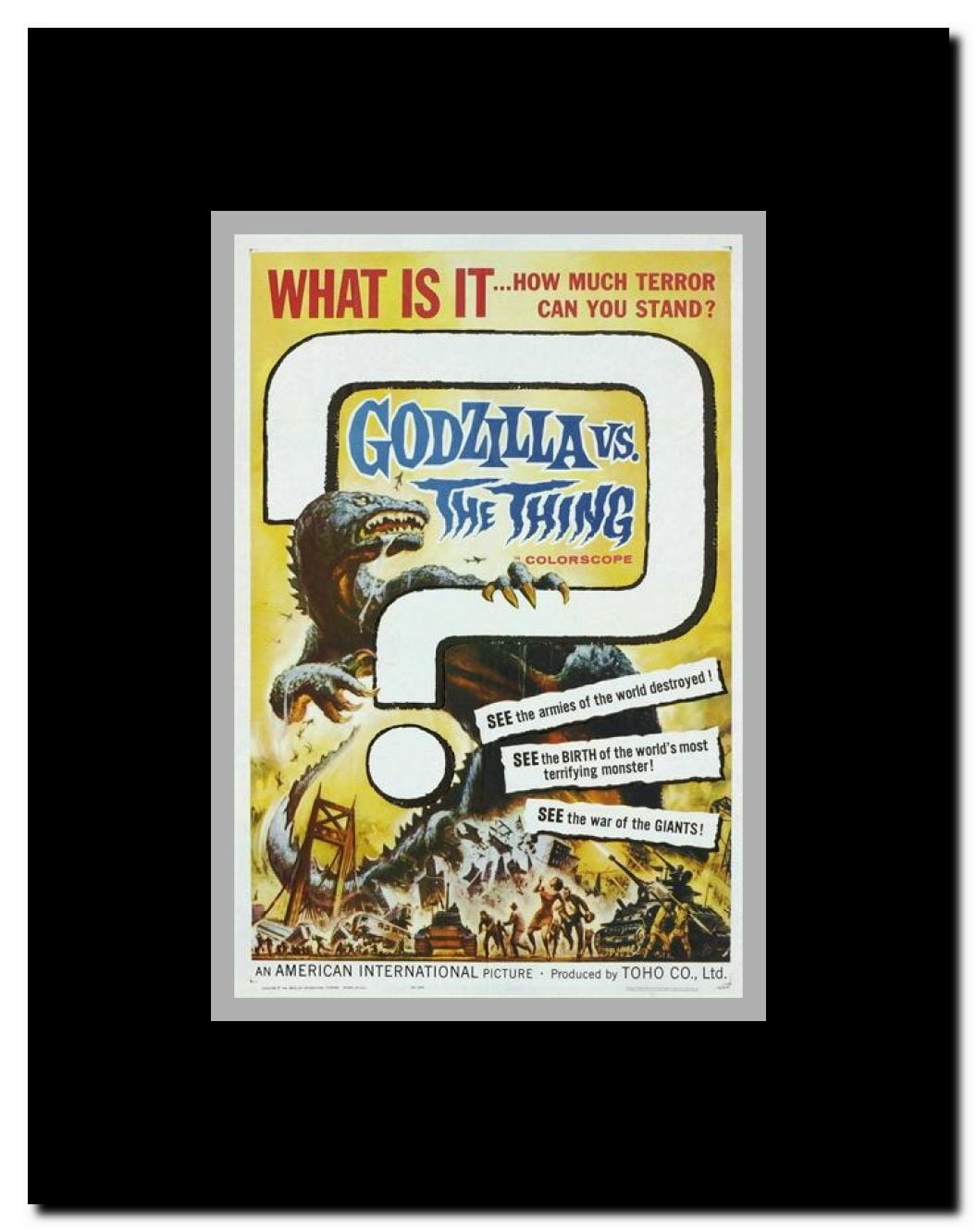 Mothra vs. Godzilla Framed Movie Poster