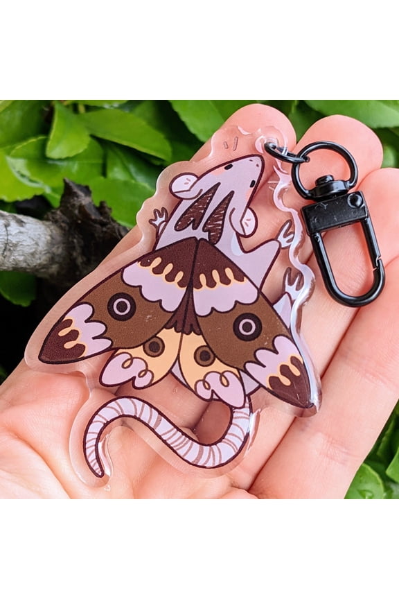 Mothrat Acrylic Keychain Cute Kawaii Moth Rat Character Bag Charm