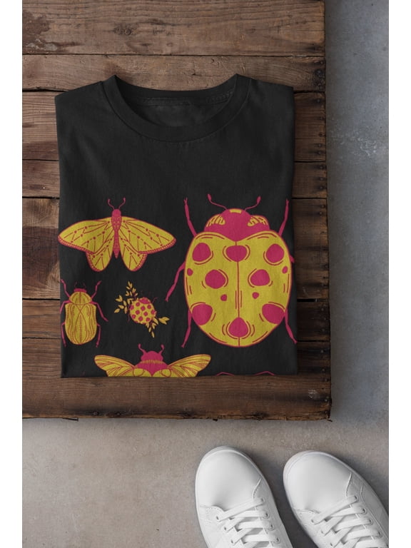 Moths and Ladybirds Tshirt, Moths Tshirt, Grunge Clothing, Cottagecore Shirt, Goblincore Clothing, Fairycore Clothing, Indie Clothing, Vintage Birthday Gift