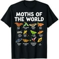 thumbnail image 1 of Moths Of The World Kawaii Types Of Moths Funny Insect T-Shirt, 1 of 4