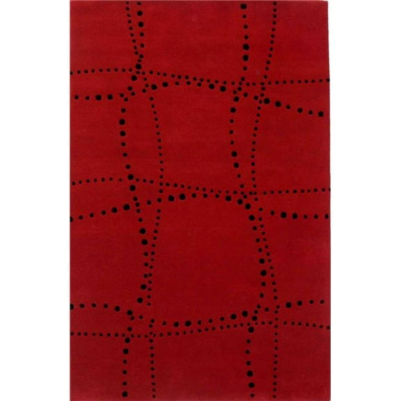Moti SW02-RED-1812 1 ft. 6 in. x 1 ft. 6 in. Samba Rectangle Area Rug - Red