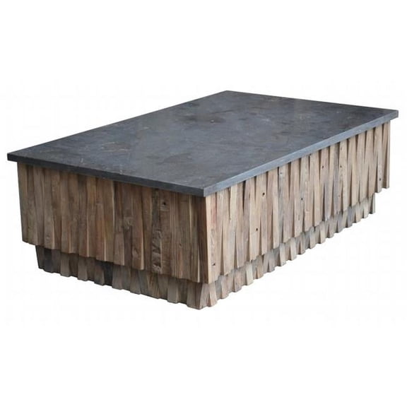 Moti 31003002 Wynn Soapstone Top Cocktail Table - 18 x 52 x 31 in.
