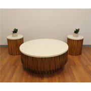 Moti Allure-Living-Room-Set-1 Marble Top Living Room Set - 3 Piece