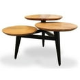 thumbnail image 1 of Moti Edna 35" Multi Level Mid-Century Solid Wood Coffee Table in Natural, 1 of 4