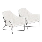 Moti Lounge Chair Set - Ivory Boucle - 2 Piece