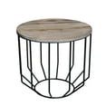 thumbnail image 1 of Moti Syracuse Cocktail Table with Metal Base Wood Top & Leather Strap - 22 x 20 x 22 in., 1 of 1