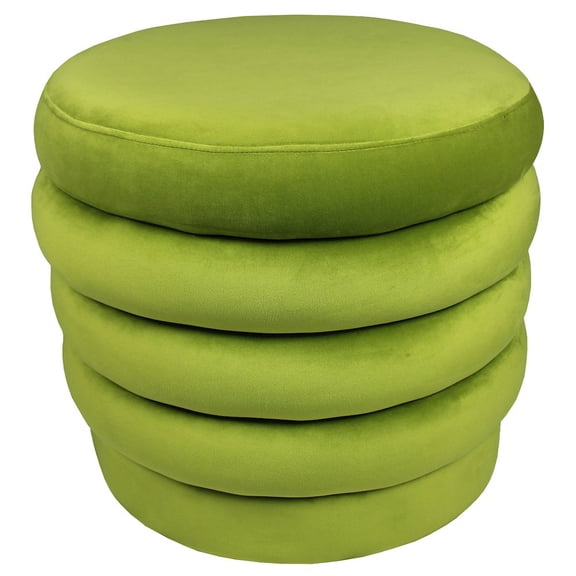 Moti Thor Round Ottoman in Fern