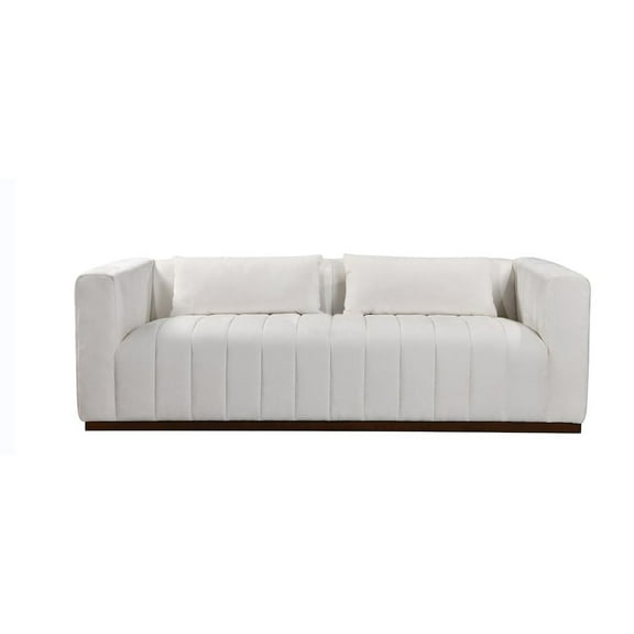 Moti Upton Sofa in Ivory with 2 Toss Pillows