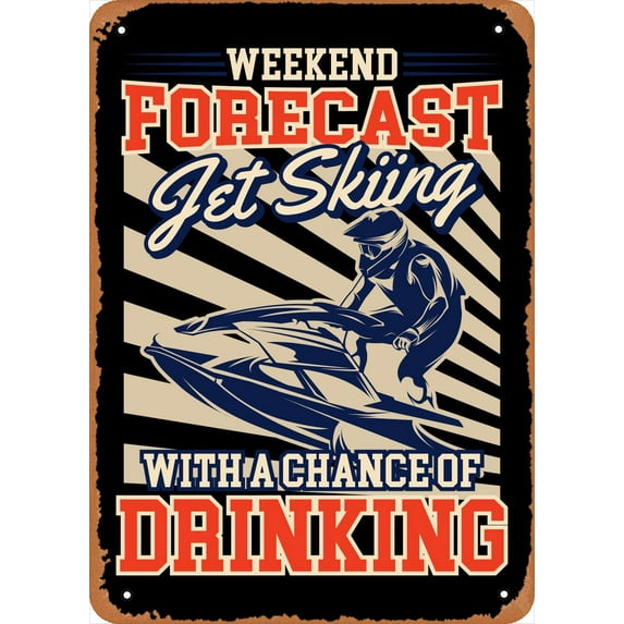 Motif Jet Ski Jet Ski Gifts Jet Poster Retro Vintage Aluminium Metal Sign Home Man Cave Art Size: 8 x 12 inch