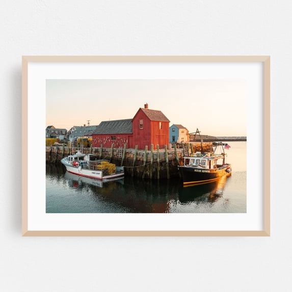 Motif No. 1 - Rockport Massachusetts Photography Oak Framed Wall Art Print 16 x 24 inches