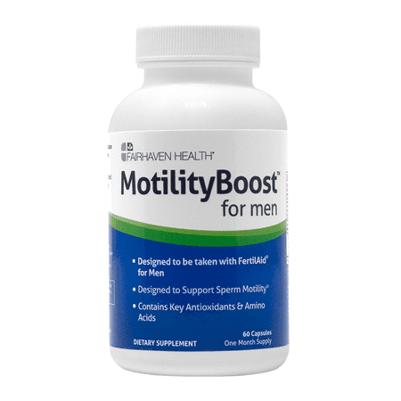 MotilityBoost for Men Fertility Supplement: Support Sperm Motility, 60 ea