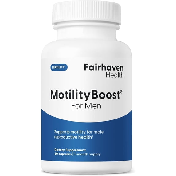 MotilityBoost for Men Fertility Supplement: Support Sperm Motility, 60 ea