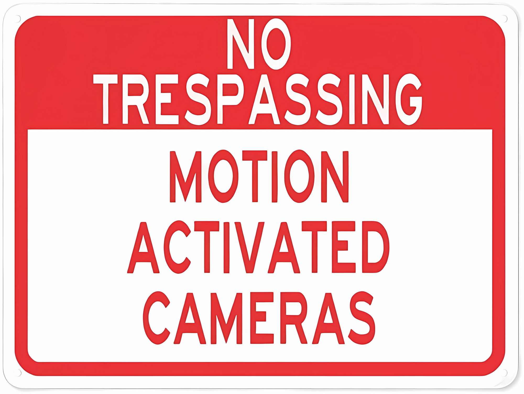 Motion Activated Cameras Safety Sign - 8"x12" Aluminum Danger Tin Road ...