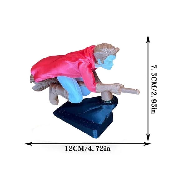 Motion Activated Drifting Car Decor, Flying Mini Figure Interior Accessory, Dashboard Ornament,Fun Gift for Drivers & Car Enthusiasts Red