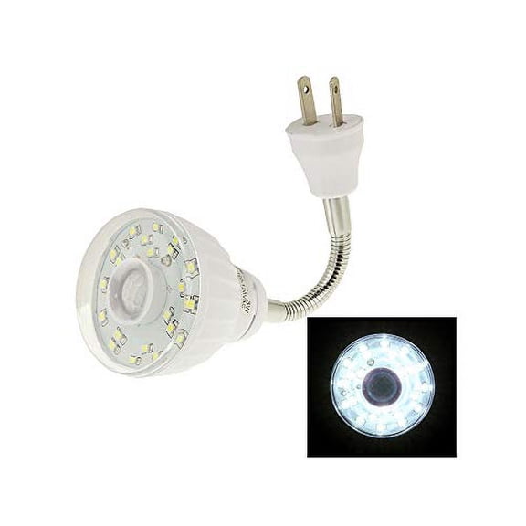 Motion-Activated LED Night Light for AC Outlet Plug-in White