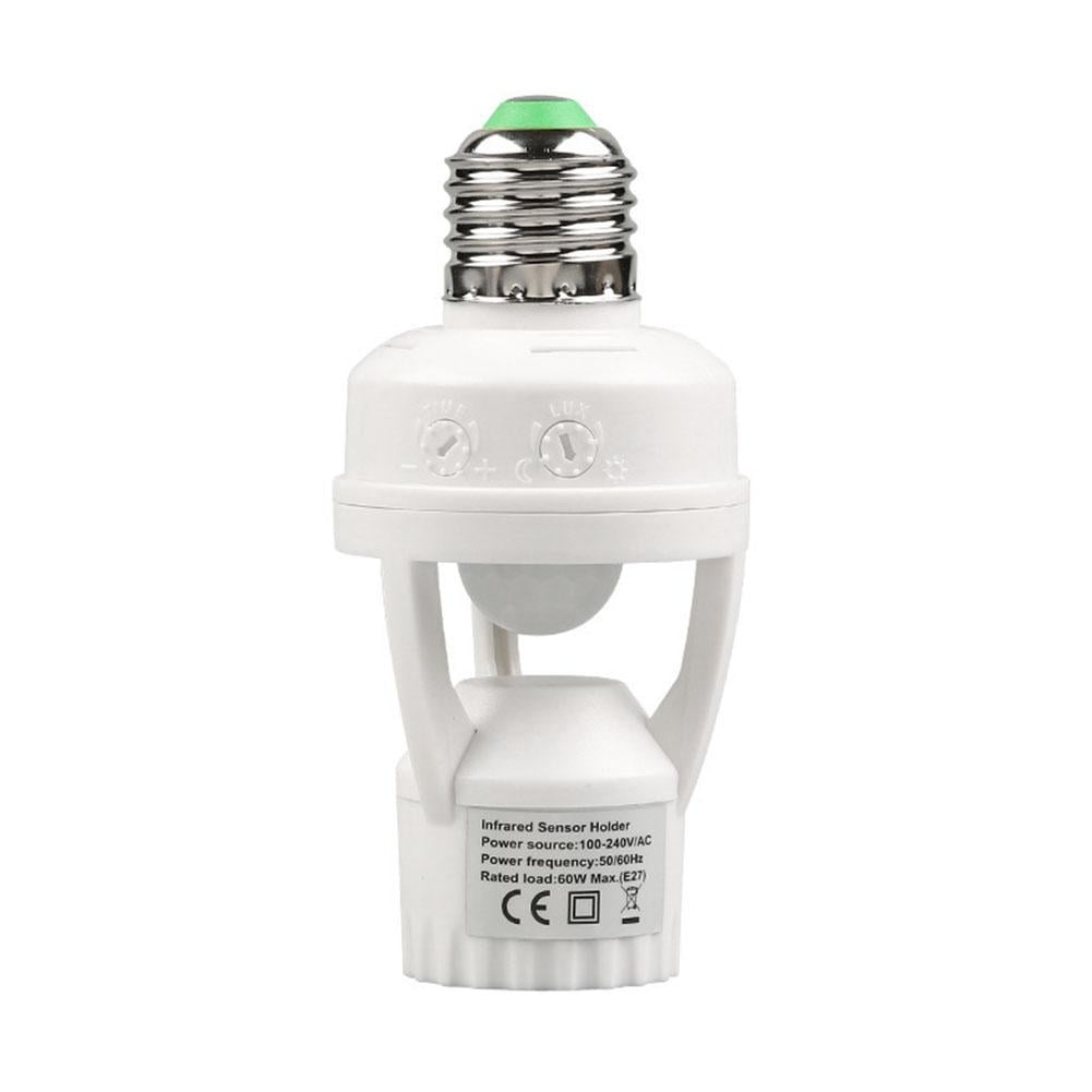 Motion Activated Light Socket,E27 Motion Security Light Bulb Socket