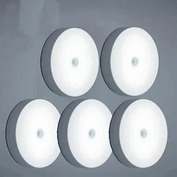 Motion Activated Night Light with Magnetic Base, Adhesive Auto On/Off LED Closet Light, Flame Retardant Stair Light for Hallway, Cabinet, Bedroom, Kitchen Safety Lighting. (White)