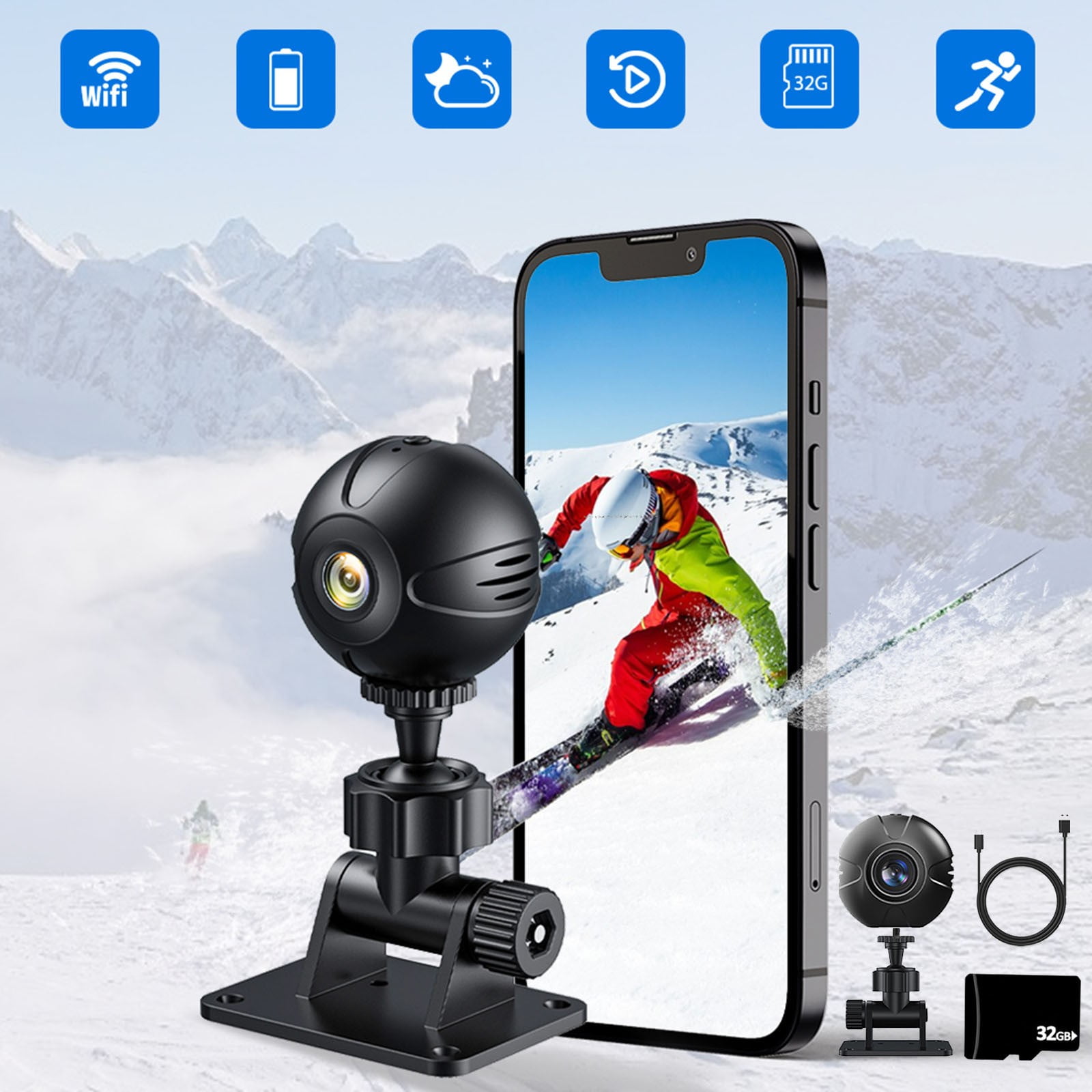 Motion Activated Security Camera, Ir Night Vision, Instant Alarm, Easy ...