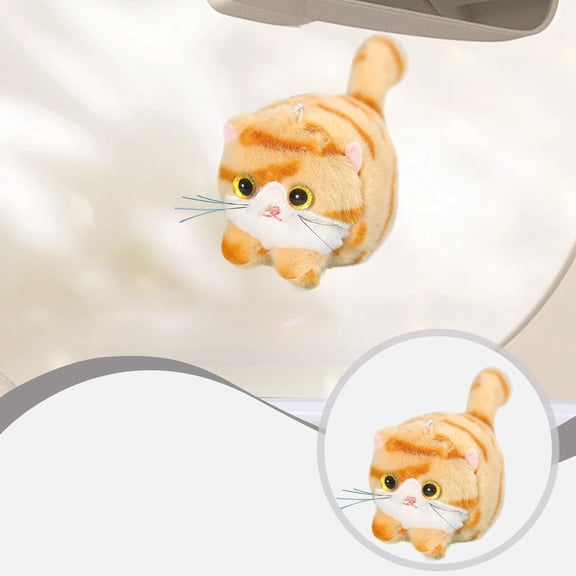 Motion Activated Toy Interactive Tail Wagging Cat Plush Toy Pull String Motion Pet Stress Relief Companion Soft Cuddly Figure 4x3x3 Inch Sensory Plush