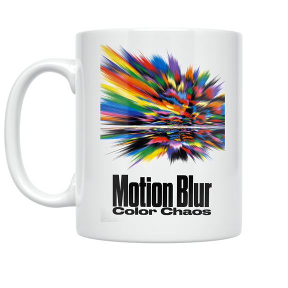 Motion Blur Color Chaos - Dynamic Art Enthusiast - 11 oz Ceramic Coffee Mug