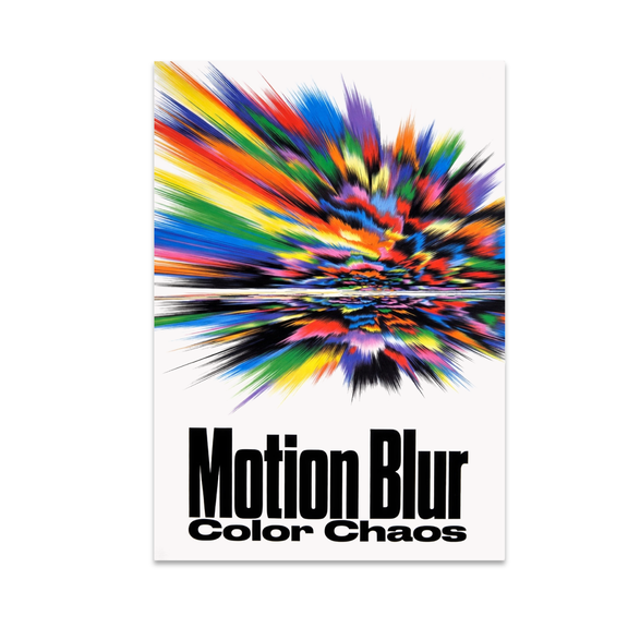 Motion Blur Color Chaos - Dynamic Art Enthusiast - 13x19 Poster Print