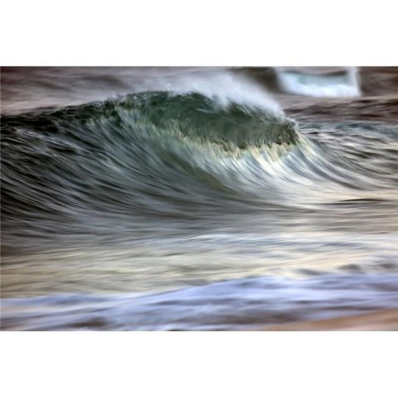 Motion Blur of Breaking Wave - Hawaii United States of America Poster Print - 19 x 12 in.