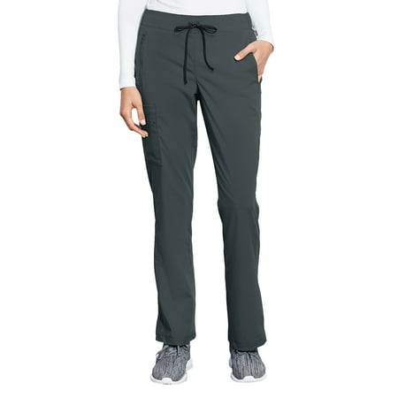 Motion By Barco MOP001 Women's Four Pocket Cargo Side Inset Drawcord Scrub Pant Pewter XL
