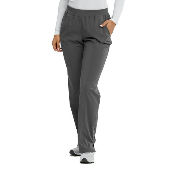 Motion By Barco MOP002 Women's Three Pocket Cargo Rib Waist Scrub Pant Pewter M