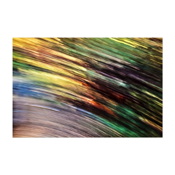 Motion In Nature - Photography Abstract Modern Art Psychedelic Surrealism Geometric Autumn Unframed Wall Art Print 32 x 48 inches