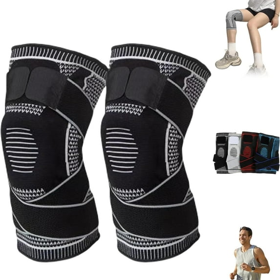 Motion Max Knee Pro,Motionmax Knee Pro Brace,Motion Max Pro Knee Brace Bone on Bone Support,One Pair with Adjustable Non-Slip Straps (Black,XXX-Large)