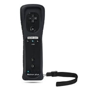 Motion Plus Remote Controller for Nintendo Wii / Wii U Console Video Games, Black