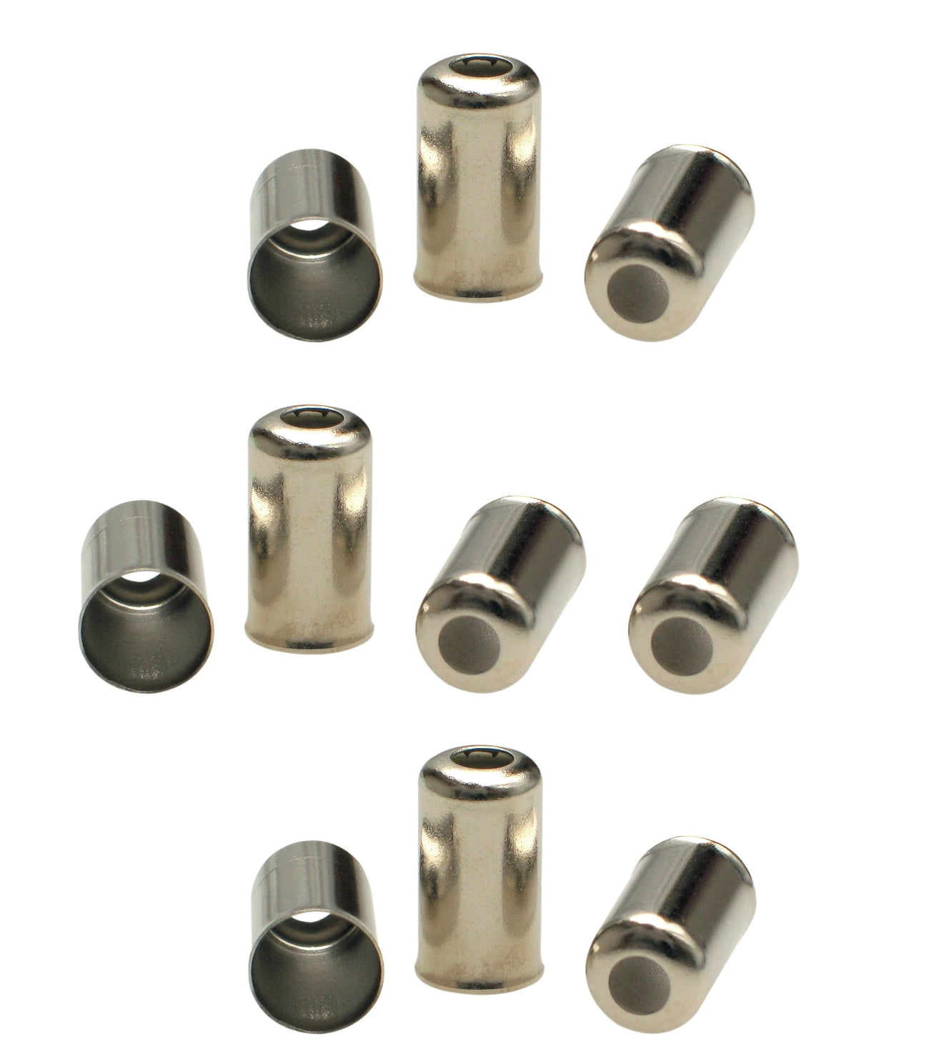 Motion Pro Chrome Cable Housing End Cap 7mm for 6mm O.D. Cable 10Pk (010005)