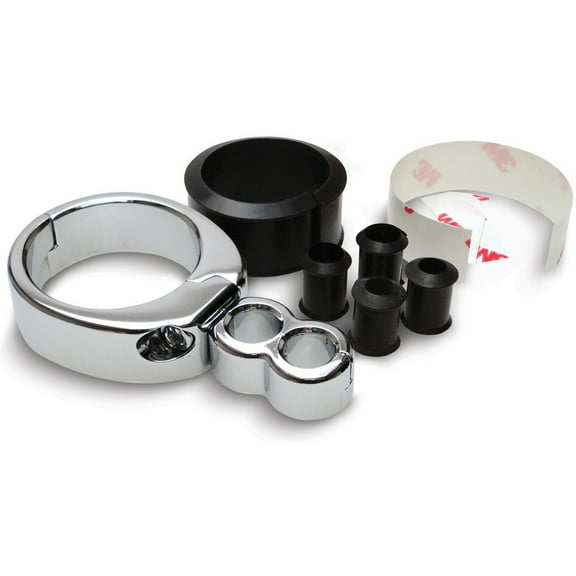 Motion Pro Dual Throttle/Clutch Chrome Cable Clamp 1.25"-1.5" (11-0042)