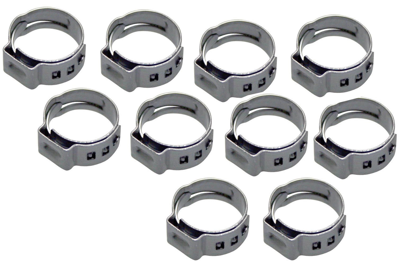 Motion Pro Fuel Line 5mm Wide Stepless Ear Clamp Kit 10pk 9.611.13mm