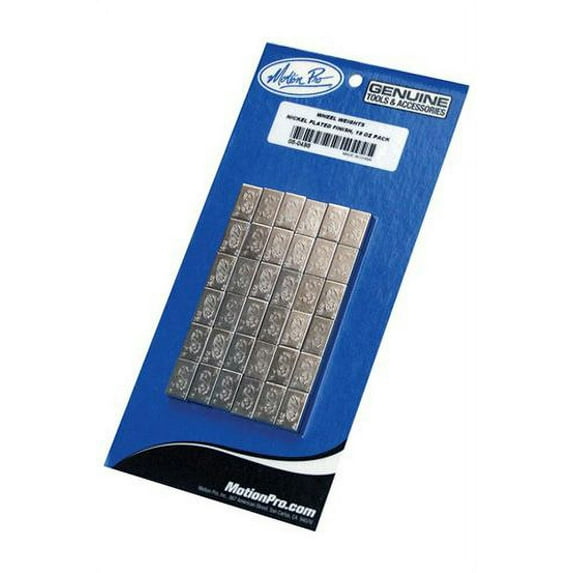 Motion Pro - 08-0498 - Steel Wheel Weights, 18oz. - Nickel