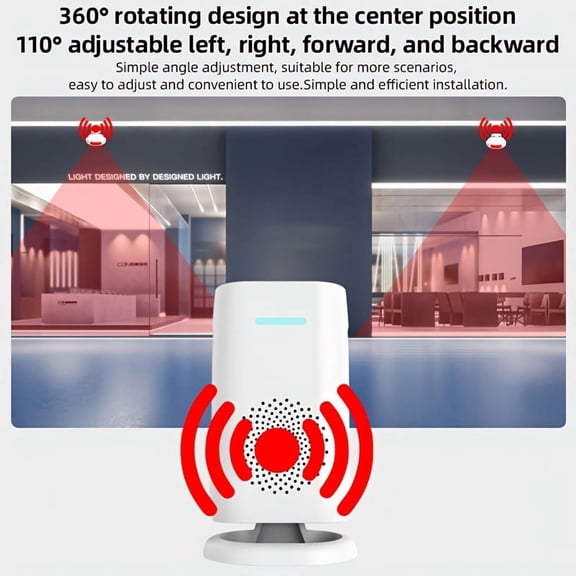 Motion-Sensing Doorbell Alarm System, 3937in Ultra-Long Range, 4-Level Volume, for Home & Shop Security