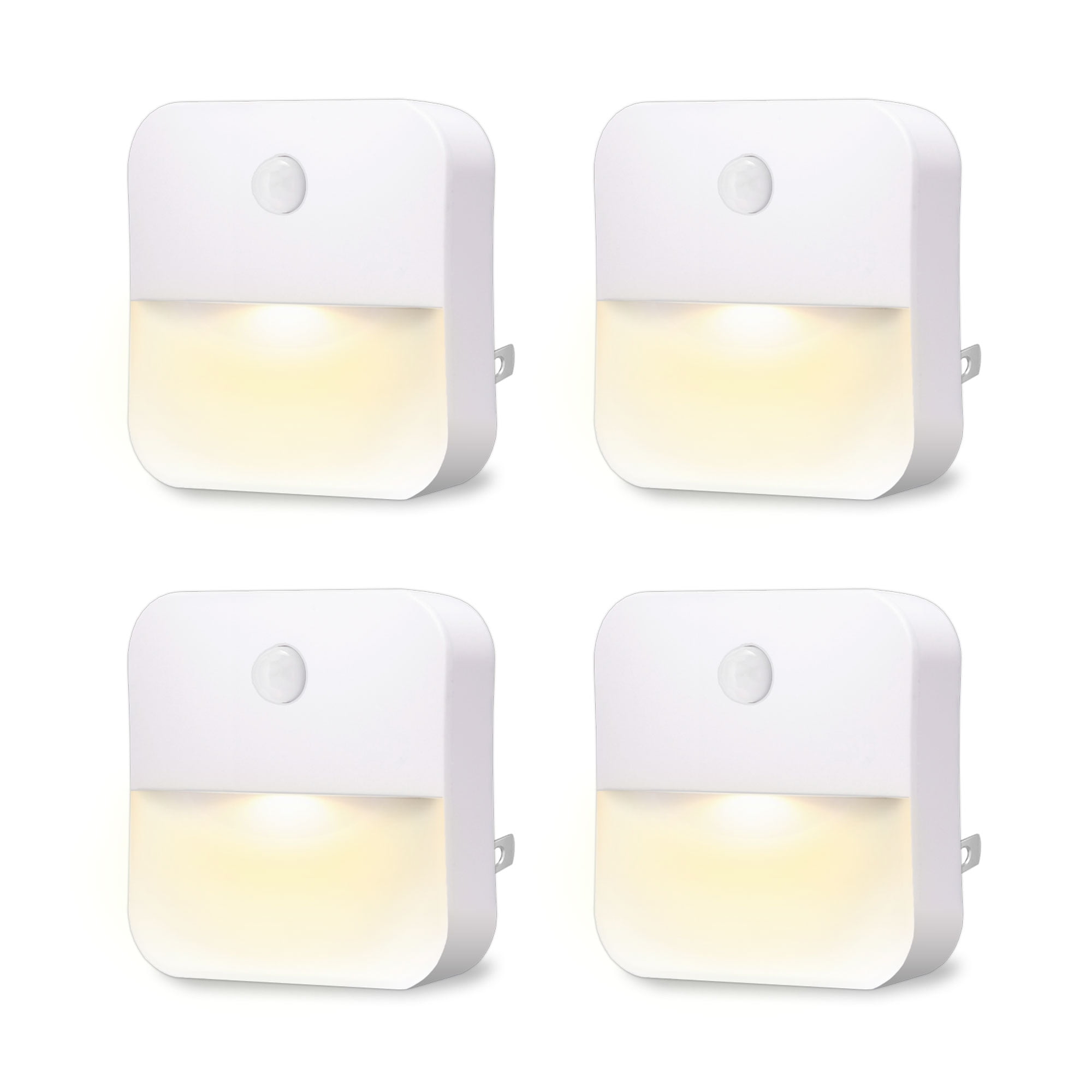Motion Sensor Activated LED Night Light, Powered Plugin for Indoor Home Stairs, Detector (4