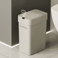 thumbnail image 1 of Motion Sensor Bathroom Trash Can with Lid, 9L/2.4gal Automatic Plastic Slim Covered Electric Waste Basket, Narrow Rectangle Garbage Bin Under Desk for Small Office, Bedroom, Kitchen, Rv, Gray, 1 of 9