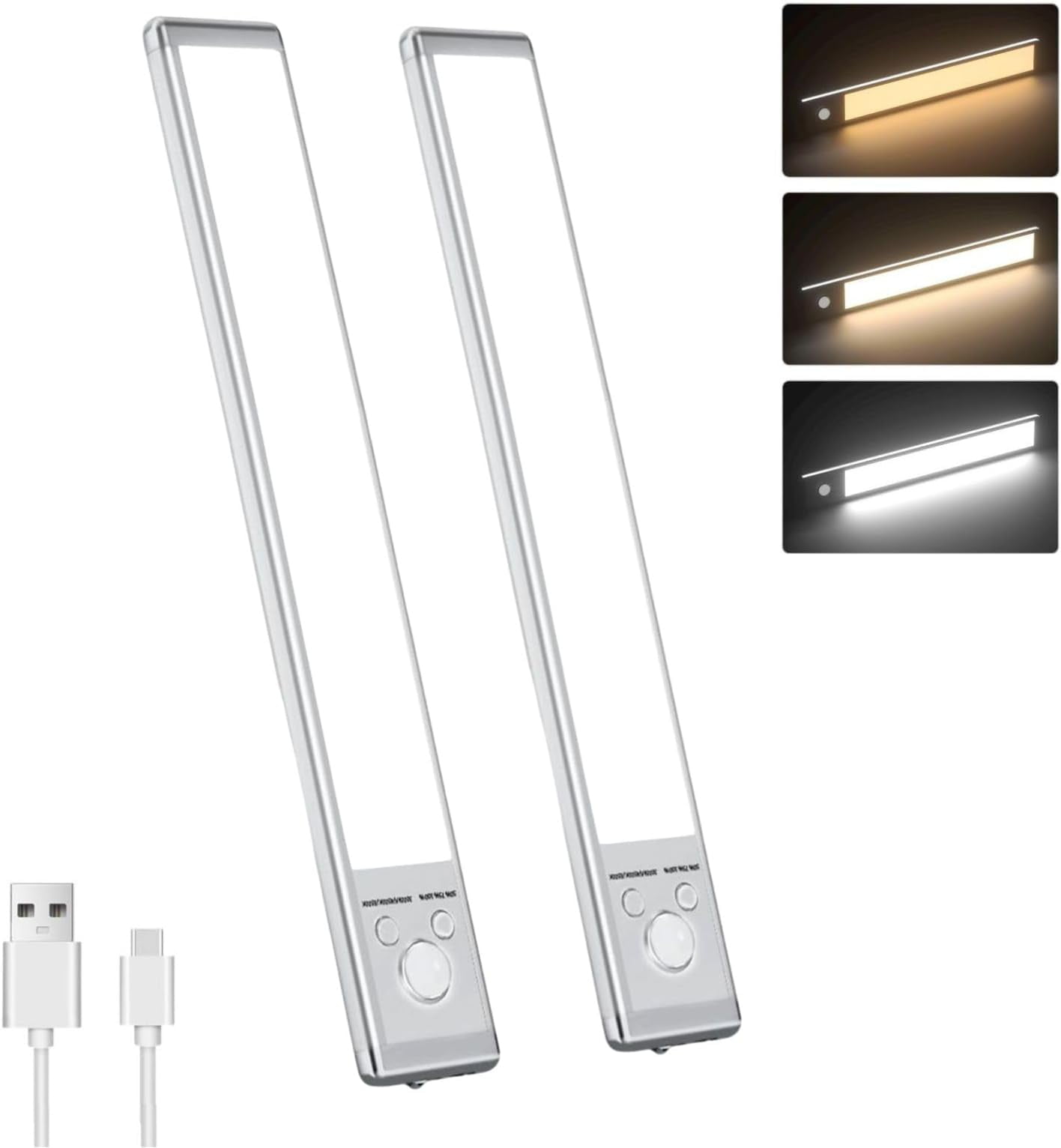 Motion Sensor Under Cabinet Lighting- Rechargeable Closet Lights for ...