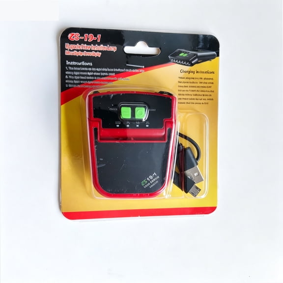 Motion Sensor Clip On Cap Light, Rechargeable LED Headlamp with Power Indicator, Adjustable Angle Waterproof Hat Light, 12H Long Runtime for Fishing, Cycling, Camping, Hiking, Outdoor Exploration